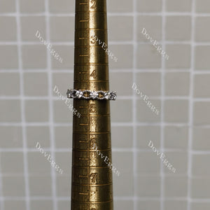 (size 4.25-4.5) Doveggs sterling silver Round moissanite wedding band