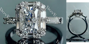 DovEggs halo pave engagement ring semi-mount only(Exclusively to DovEggs Stones)