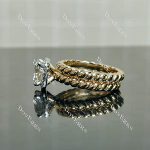 Jennifer 1 Cushion Halo Lab Grown Diamond Bridal Set (2 rings)