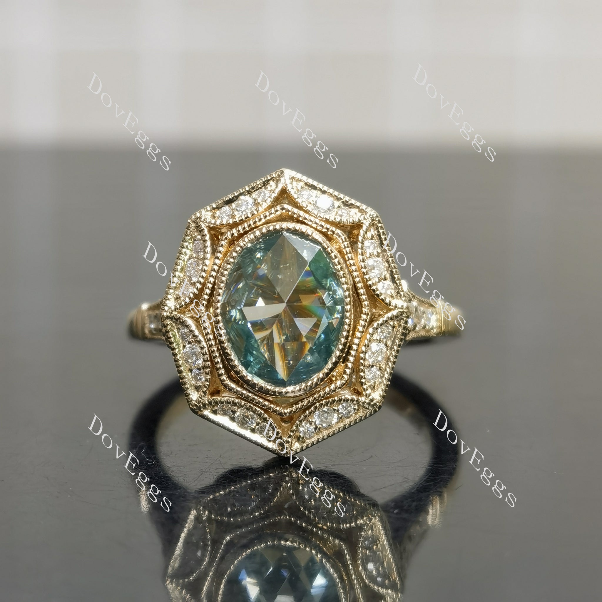 Group order vintage art deco pave engagement ring only semi-mount only(Exclusively to DovEggs Stones)