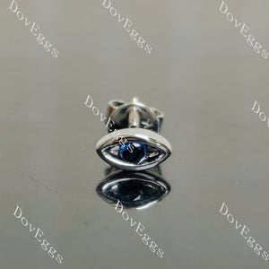 Doveggs round pave moissanite eye earstud