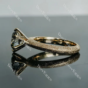 DovEggs classic 6 prongs textured solitaire engagement ring semi-mount only(Exclusively to DovEggs Stones)