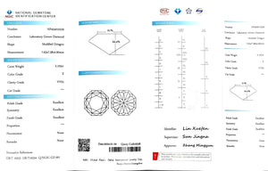 Doveggs 2.103ct Modified Octagon E color VVS2 Clarity Excellent cut lab diamond stone(certified)