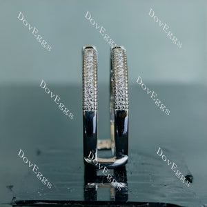Doveggs round pave moissanite/lab grown diamond enhancer/wedding band-8.2mm band width