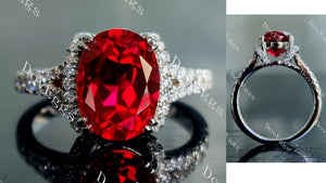 split shank colored gem engagement ring