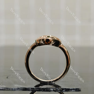 Doveggs moon hollow out engagement ring