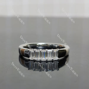 (size 8) Doveggs sterling silver 0.6cttw emerald wedding band