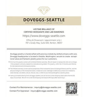 Doveggs Marquise Modified H&A cut pave three stones moissanite engagement ring