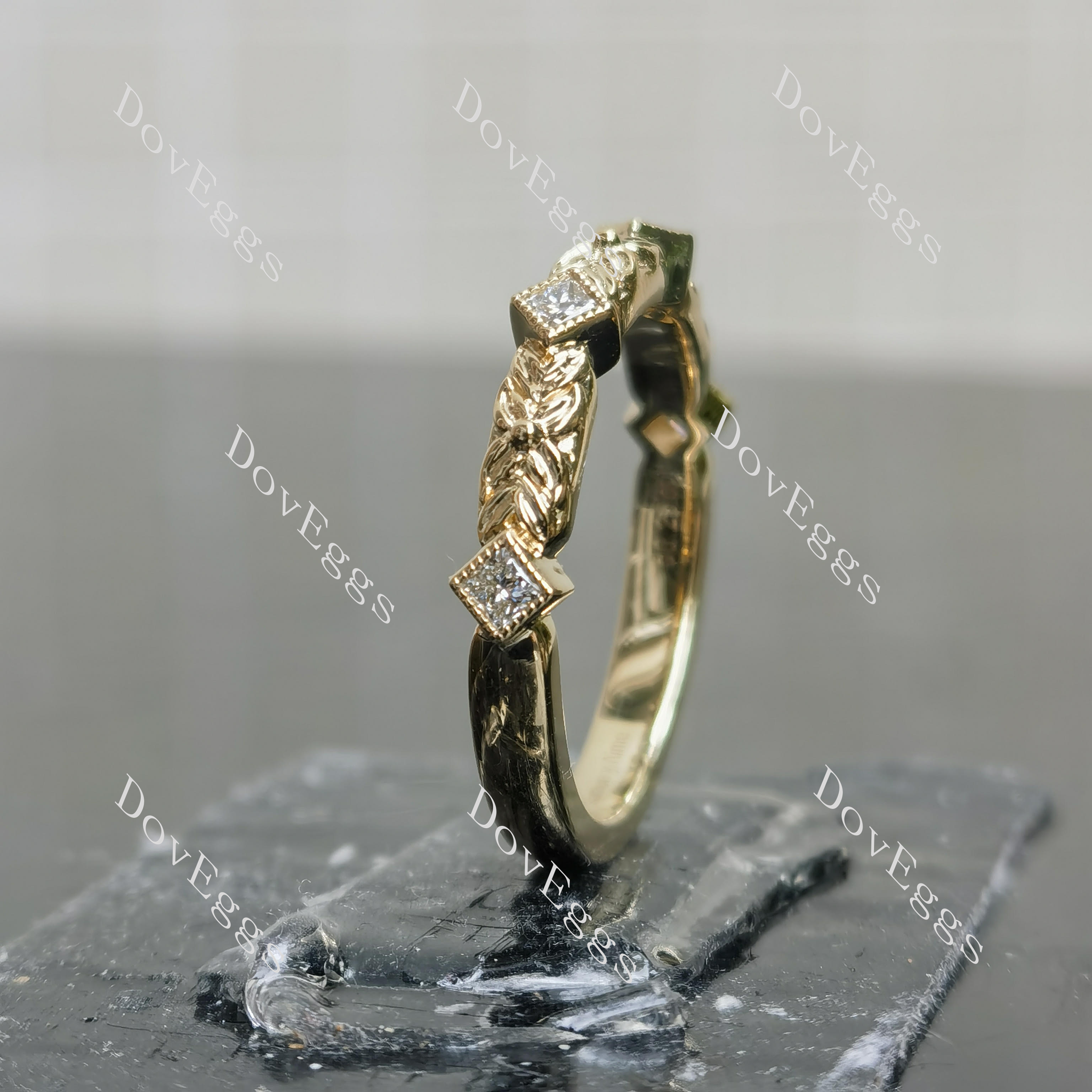 Group order princess half eternity moissanite/lab grown diamond wedding band only