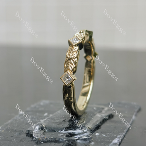 Group order princess half eternity moissanite/lab grown diamond wedding band only