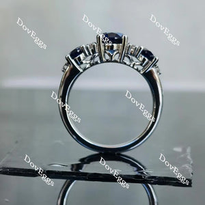 DovEggs three-stone engagement ring only semi-mount only(Exclusively to DovEggs Stones)