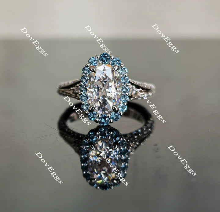DovEggs halo engagement ring semi-mount only(Exclusively to DovEggs Stones)