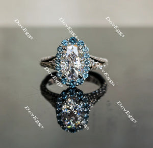 DovEggs halo engagement ring semi-mount only(Exclusively to DovEggs Stones)