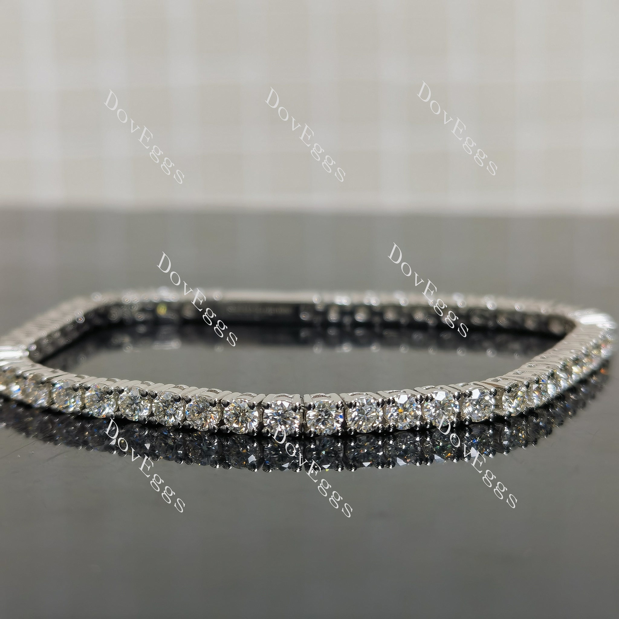 (6.5 inch) Doveggs 3mm round moissanite Tennis bracelet