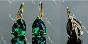 Doveggs pear solitaire colored gem earrings for women