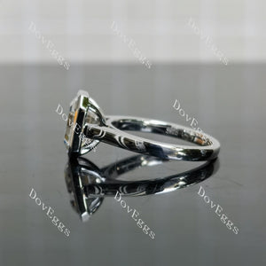 Doveggs Elizabeth Taylor Krupp Cut bezel solitaire moissanite engagement ring