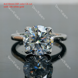 Doveggs Elongated cushion solitaire moissanite engagement ring