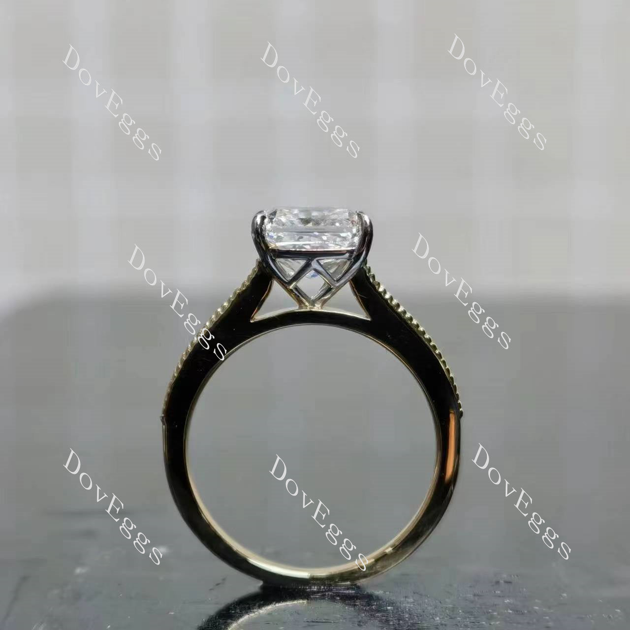Tin’s Regalo radiant half eternity moissanite engagement ring