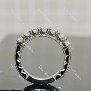 (size 7.25) Doveggs sterling silver 3ct cushion moissanite bridal set(2 rings)