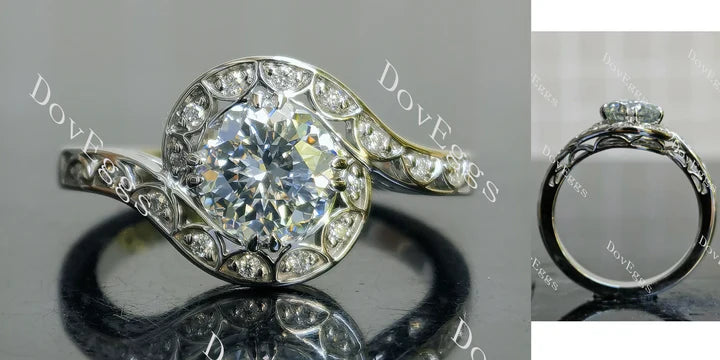 Ryleigh Gene vintage engagement ring semi-mount only(Exclusively to DovEggs Stones) - DovEggs-Seattle