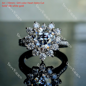 DovEggs heart halo full eternity pave moissanite ring