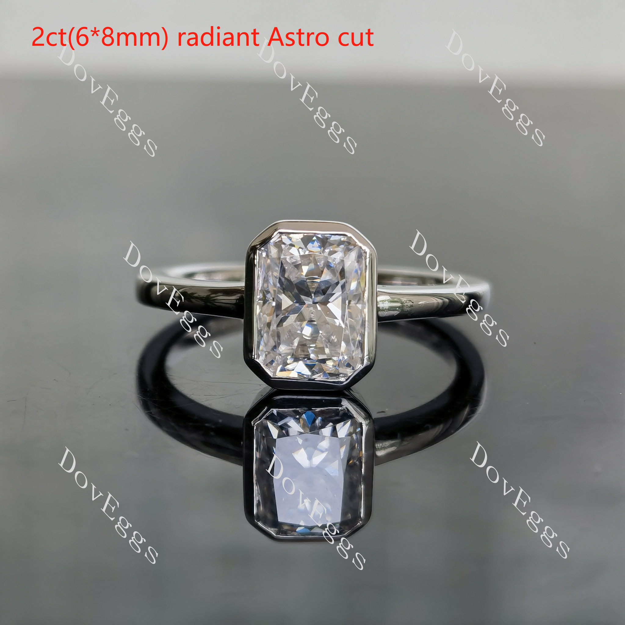 A Mother’s Love bezel setting moissanite engagement ring