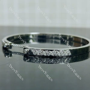 Doveggs marquise round moissanite/lab grown diamond bangle/bracelet