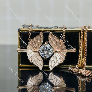 Cushion Pave Lab Grown Diamond Pendant Necklace