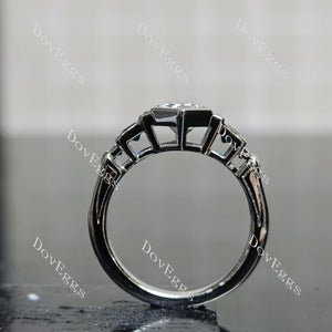 Doveggs Dovie Doutch Marquise cut channel bezel stardust grey moissanite engagement ring