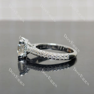 (size 5.75) Doveggs sterling silver 2ct Princess moissanite engagement ring