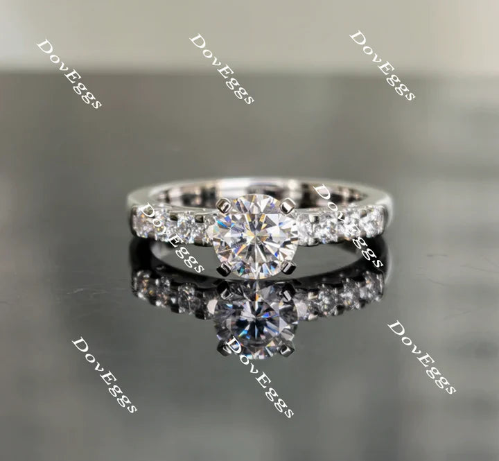 DovEggs eternity pave engagement ring semi-mount only(Exclusively to DovEggs Stones)