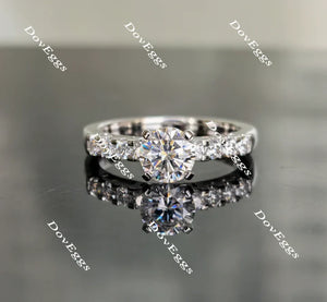 DovEggs eternity pave engagement ring semi-mount only(Exclusively to DovEggs Stones)