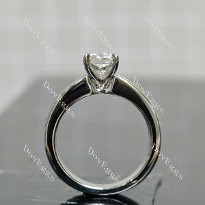 (size 5) Doveggs sterling silver 1ct radiant moissanite ring bridal set(2 rings)