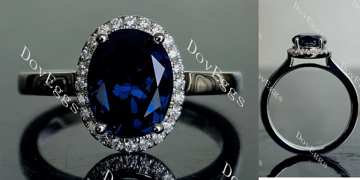 DoveEggs halo setting pave engagement ring semi-mount only(Exclusively to DovEggs Stones)