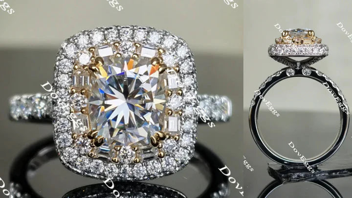 DovEggs halo engagement ring semi-mount only(Exclusively to DovEggs Stones)