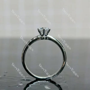 (size 6) Doveggs 18K white gold 0.5ct round lab grown diamond engagement ring