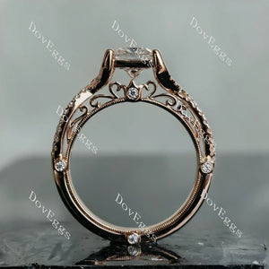 Doveggs half eternity pave split shank engagement ring only semi-mount only(Exclusively to DovEggs Stones)
