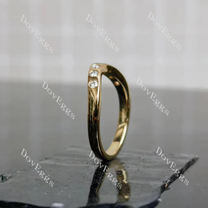 The Owen ring round moissanite/lab grown diamond wedding band-2.3mm band width