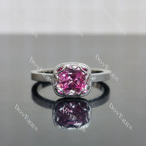 Doveggs cushion bezel colored gem engagement ring(engagement ring only)