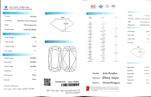 Doveggs 2.608ct cushion Old European Cut E color VVS1 Clarity Excellent cut lab diamond stone(certified)
