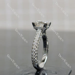 (size 5.75) Doveggs sterling silver 2ct Princess moissanite engagement ring