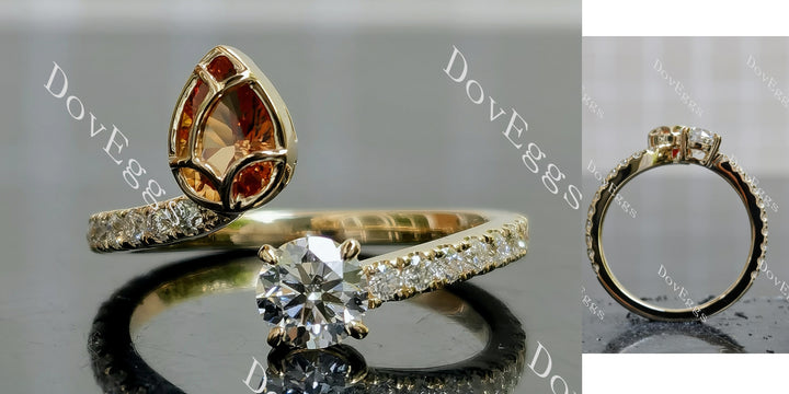 Round Pear Pave Lab Grown Diamond