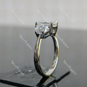 (size 7) Doveggs sterling silver 2ct radiant moissanite engagement ring