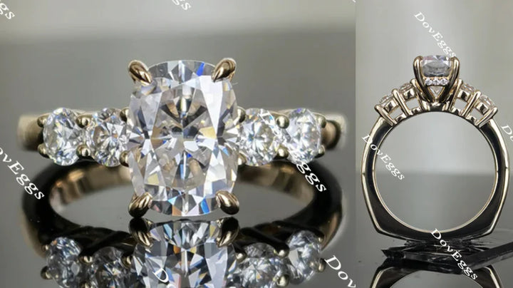 Doveggs side stone engagement ring only semi-mount only(Exclusively to DovEggs Stones) - DovEggs-Seattle