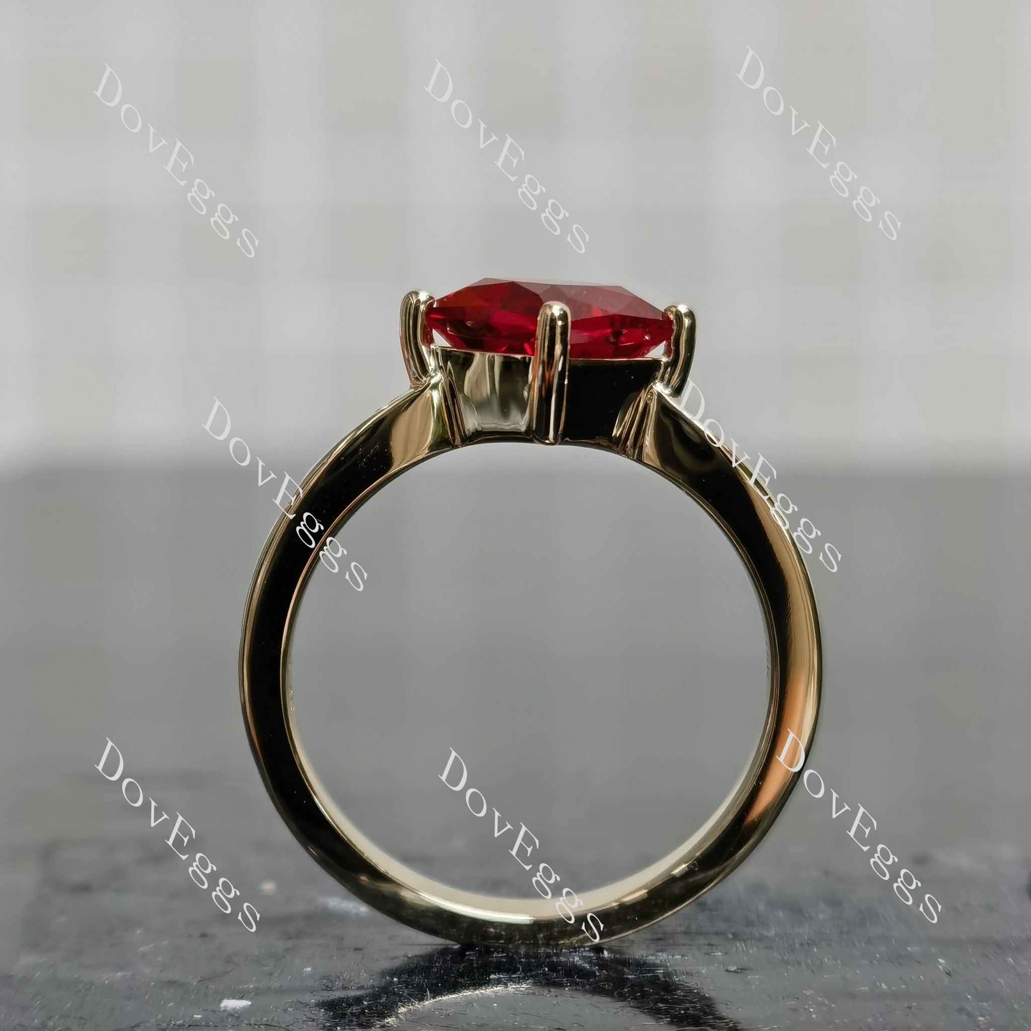 Doveggs princess star loop colored gem engagement ring
