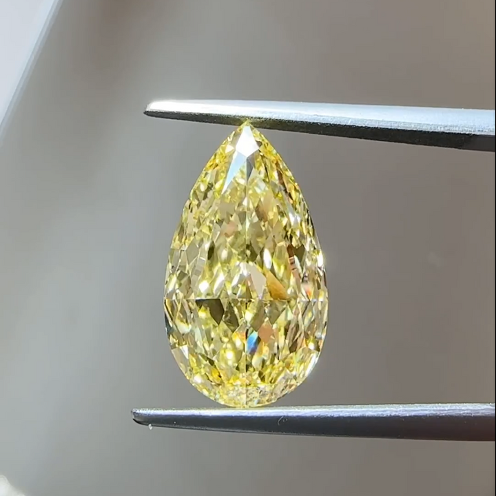 DovEggs 5.23ct pear fancy intense yellow VVS2-LAB GROWN DIAMOND-CPEV733504118