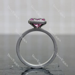 Doveggs cushion bezel colored gem engagement ring(engagement ring only)