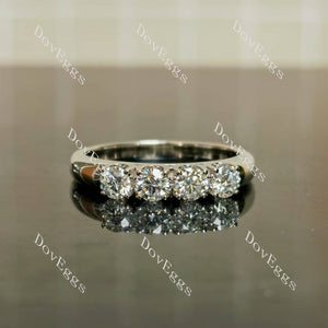 (size 10.5) Doveggs sterling silver 2ct round nova cut moissanite bridal set(2 rings)
