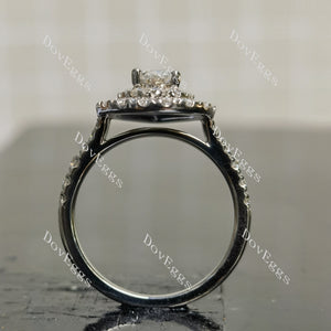 (size 7) Doveggs sterling silver 1.25ct pear moissanite engagement ring