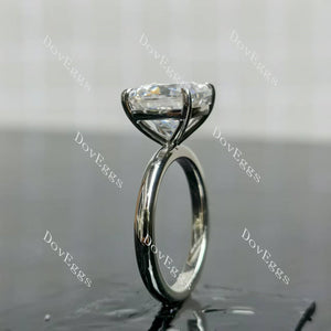 (size 5) Doveggs sterling silver gold 4ct cushion moissanite engagement ring